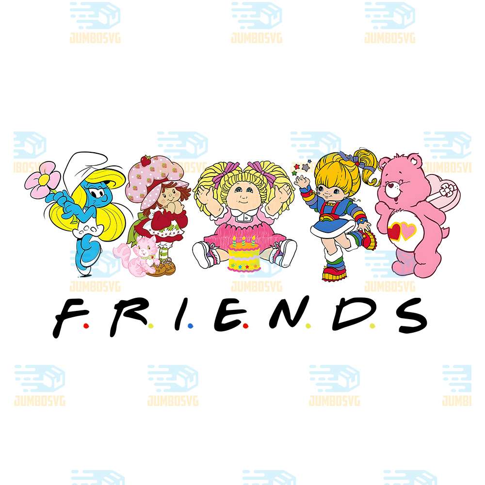 Cartoon-80s-Friends-Png