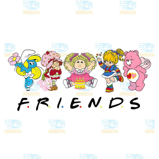 Cartoon-80s-Friends-Png