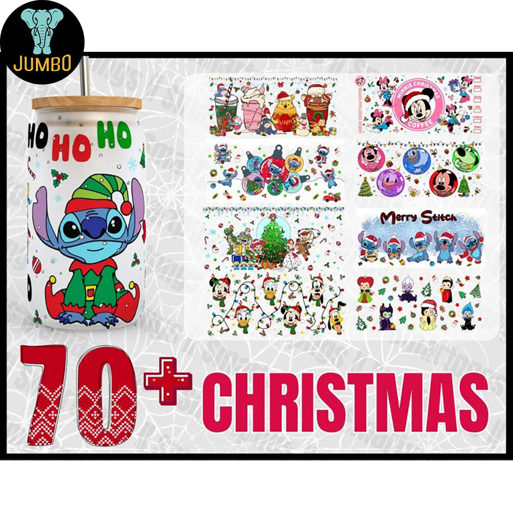 CartoonChristmasGlassCanSublimationPngBundle1