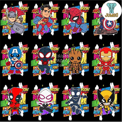 CartoonSupperHeroesMovieKidsDesignsBundlePng_1