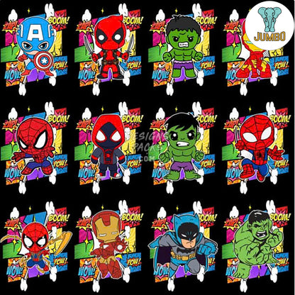 CartoonSupperHeroesMovieKidsDesignsBundlePng_2