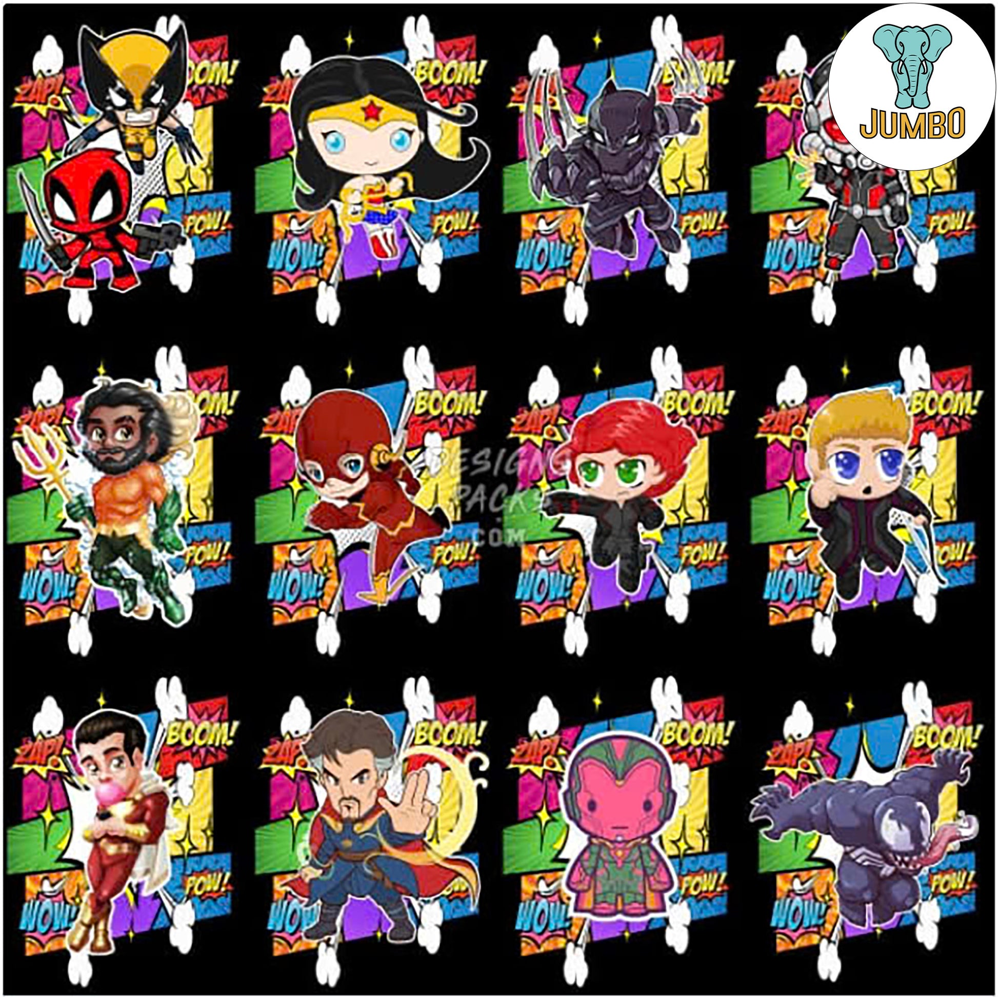 CartoonSupperHeroesMovieKidsDesignsBundlePng_3