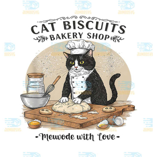 Cat-Biscuits-Bakery-Shop-Mewode-With-Love-Png