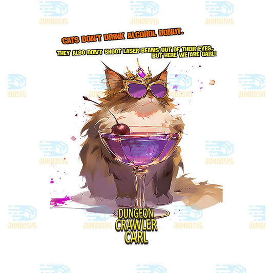 Cats-Don-t-Drink-Alcohol-Donut-Dungeon-Crawler-Carl-Png