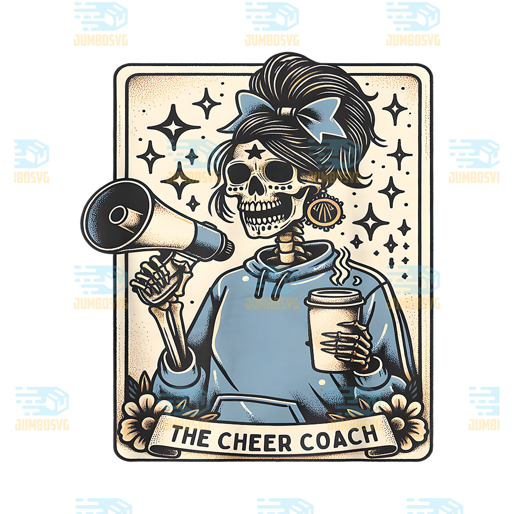 Cheer-Coach-Tarot-Card-Skeleton-Cheerleading-Coach-Halloween-Png