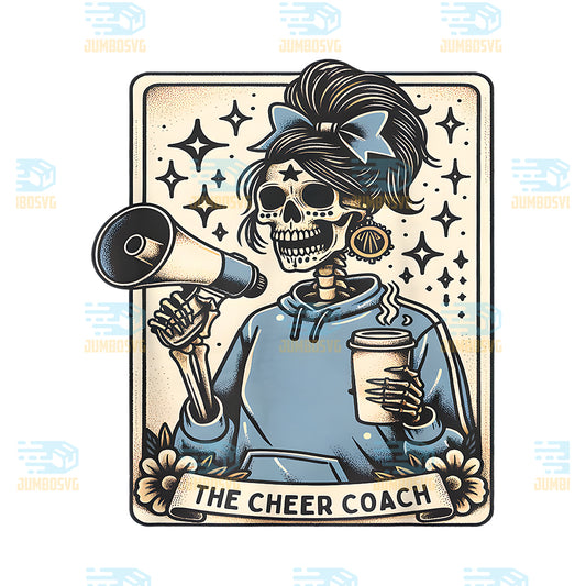 Cheer-Coach-Tarot-Card-Skeleton-Cheerleading-Coach-Halloween-Png