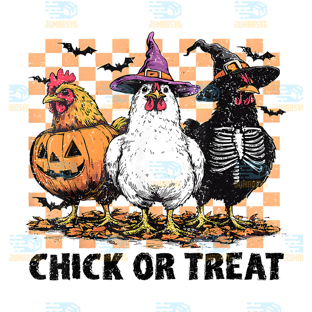 Chick-Or-Treat-Halloween-Witch-Spooky-Chicken-Png