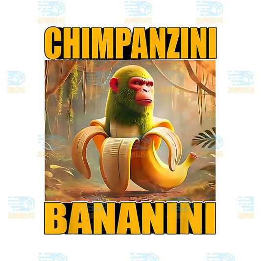 Chimpanzini-And-Bananini-Italian-Brainrot-Png