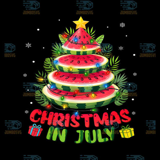 Christmas-In-July-Watermelon-Tree-Beach-Summer-Hawaii-Png