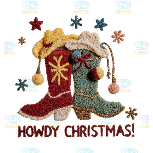 Christmas-Yarn-Crochet-Howdy-Cowboy-Png