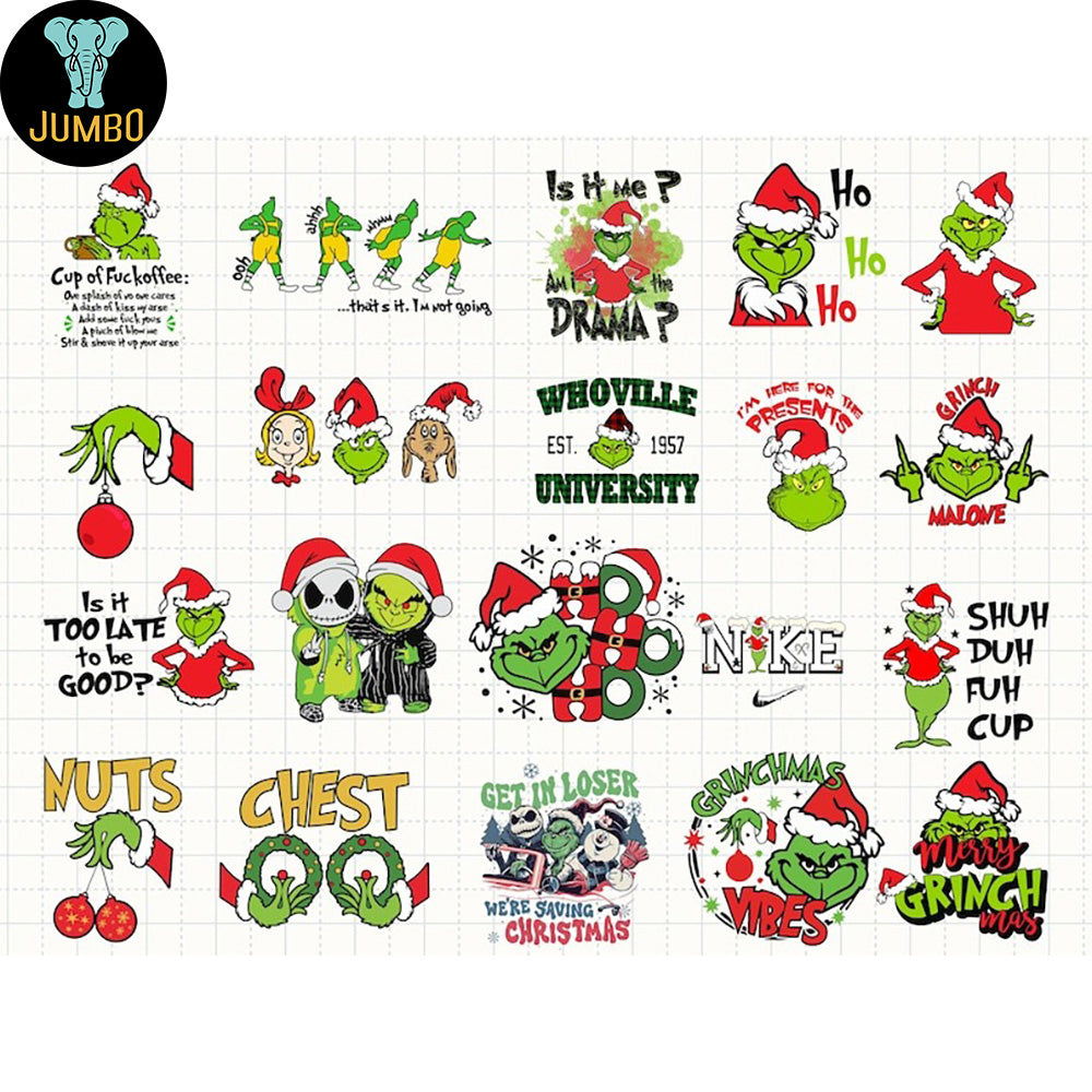 Christmas Grinch Png Bundle - Jumbosvg