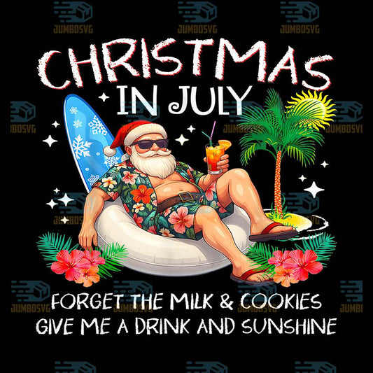Christmas In July Santa Png
