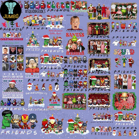 Christmas Movies Friends Png Bundle - Jumbosvg