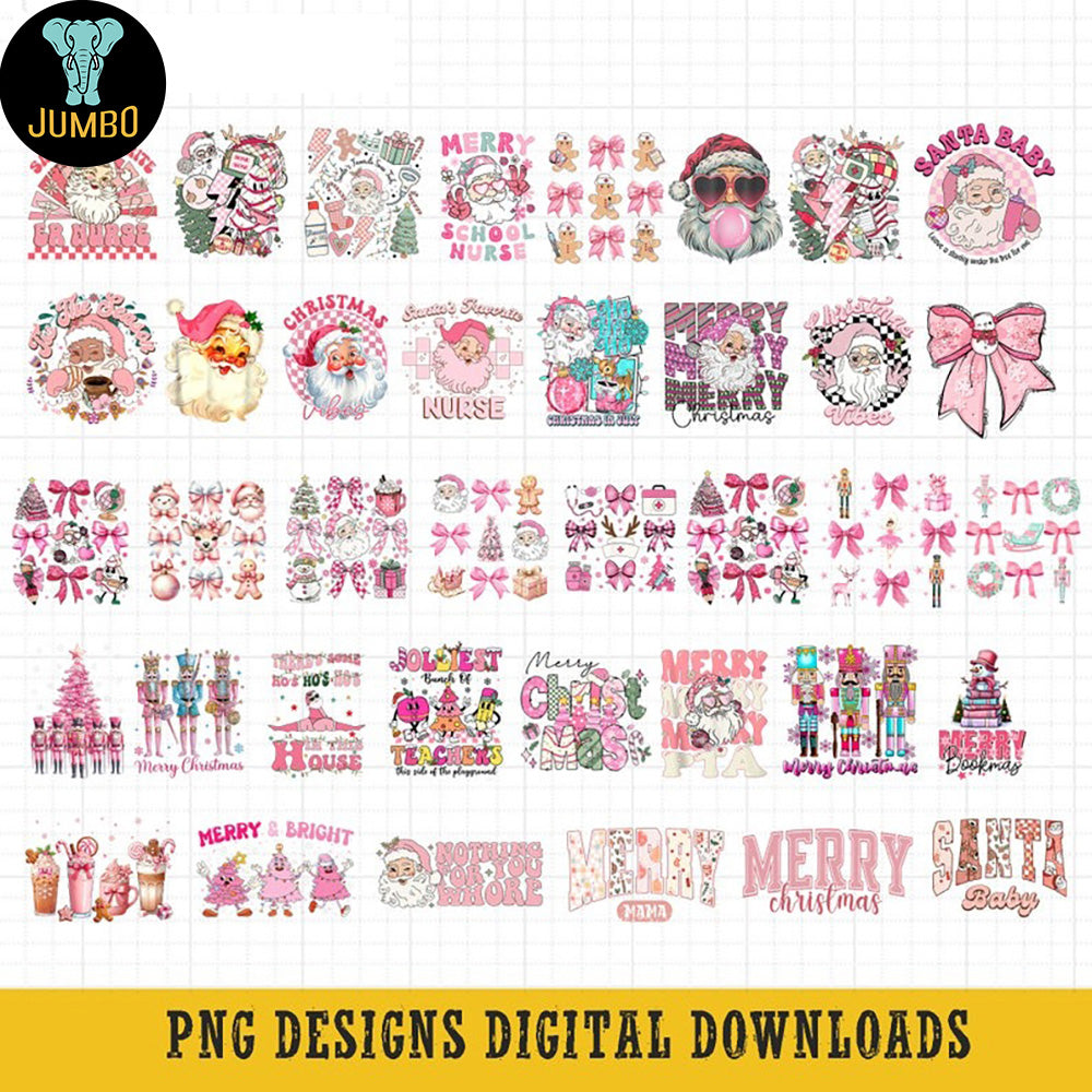 ChristmasPinkPngBundle