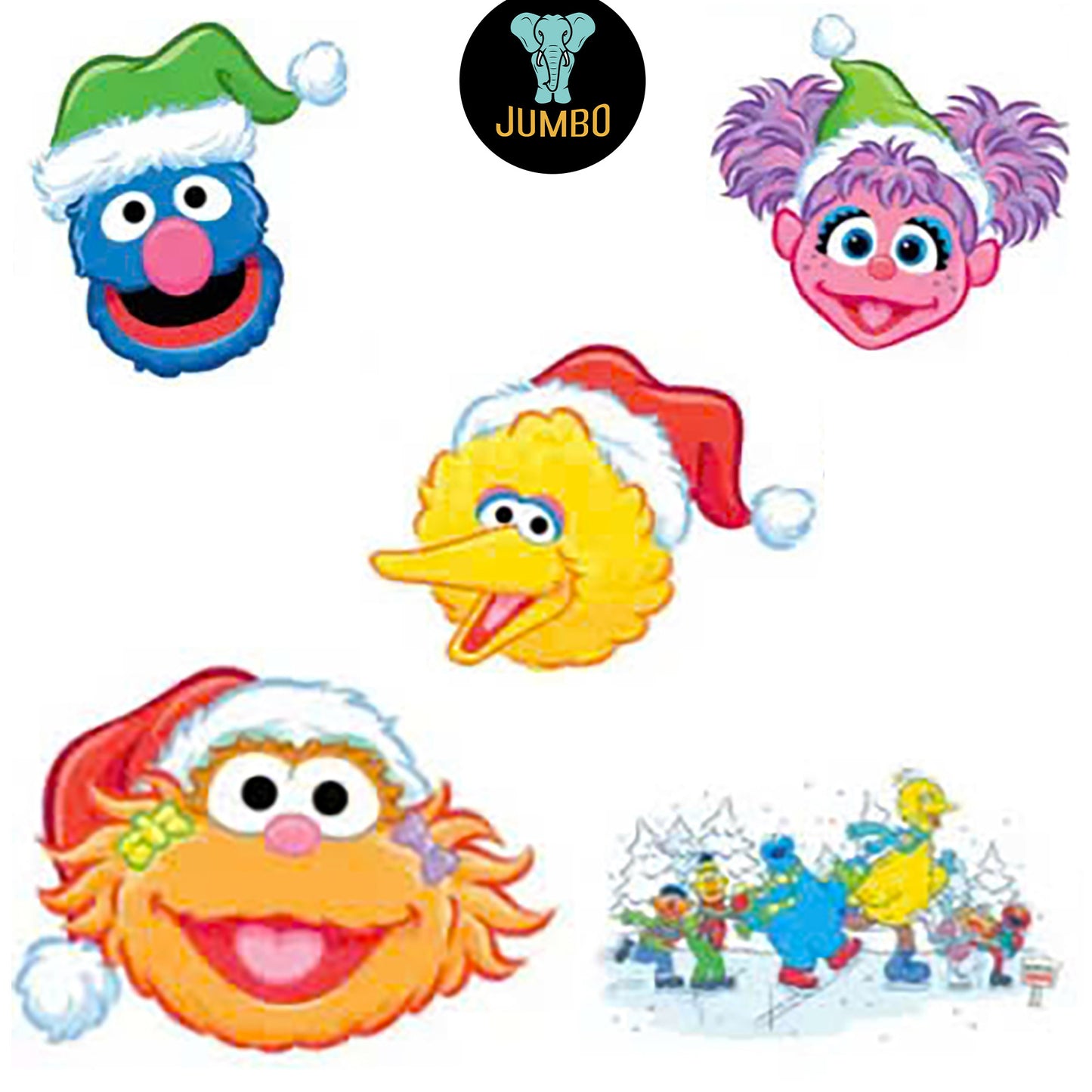 ChristmasSesameCartoonDesignsBundlePng4