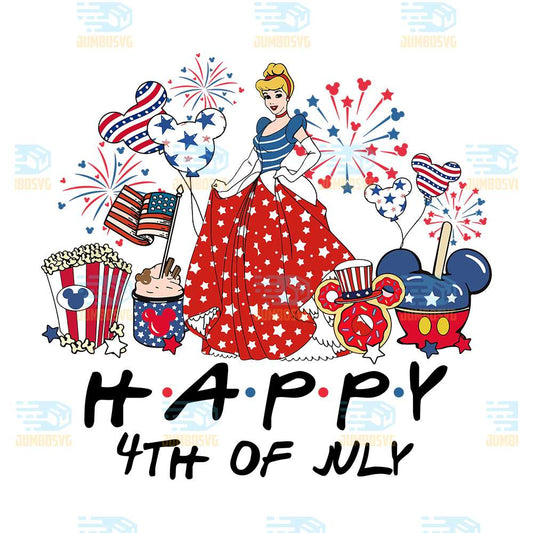 Cinderella-America-Happy-4th-Of-July-Png