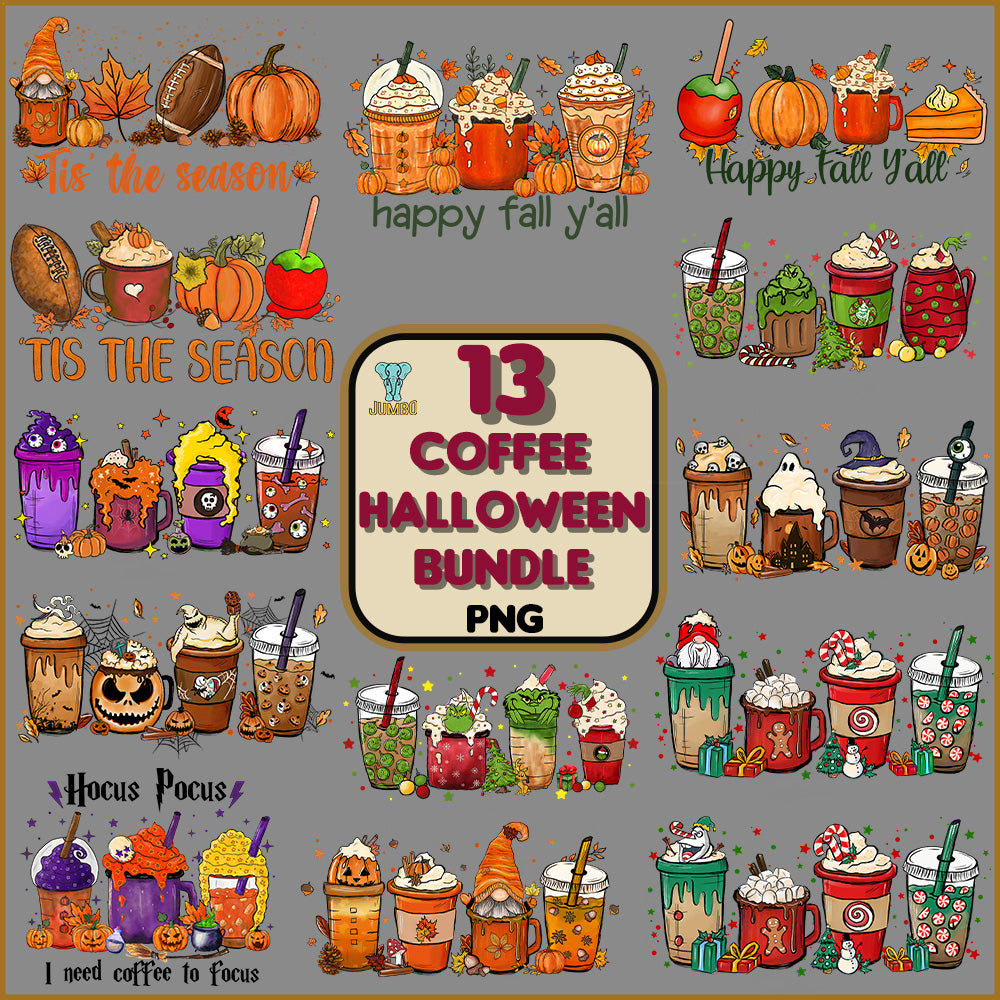 CoffeeHalloweenBundlePng