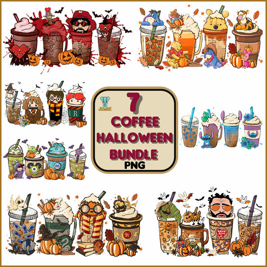 CoffeeHalloweenPngBundle