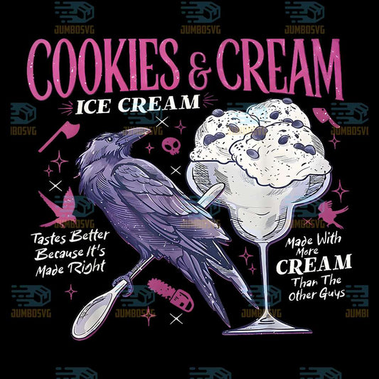 Cookie-Cream-Ice-Cream-Butcher-Blackbird-Png