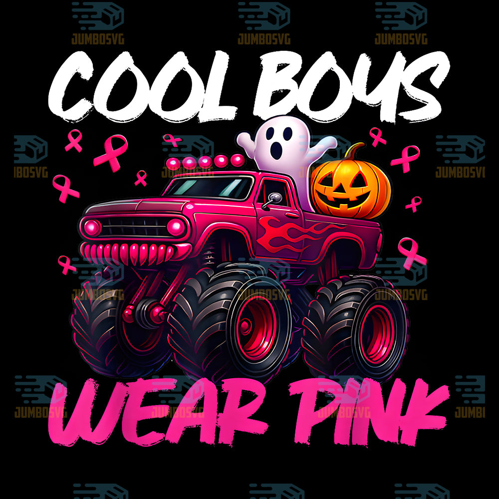 Cool-Boo-Wear-Pink-Monster-Truck-Breast-Cancer-Png
