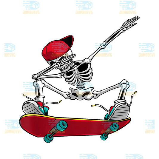 Cool-Skeleton-Skateboarder-Png