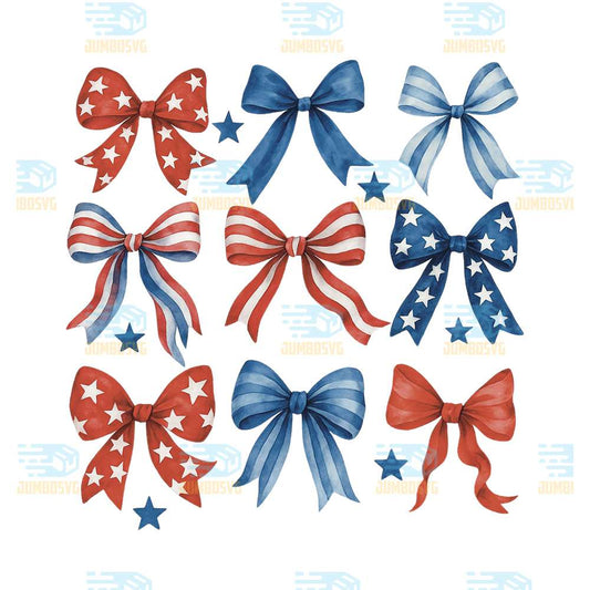 Coquette-Bow-America-4th-Of-July-Png
