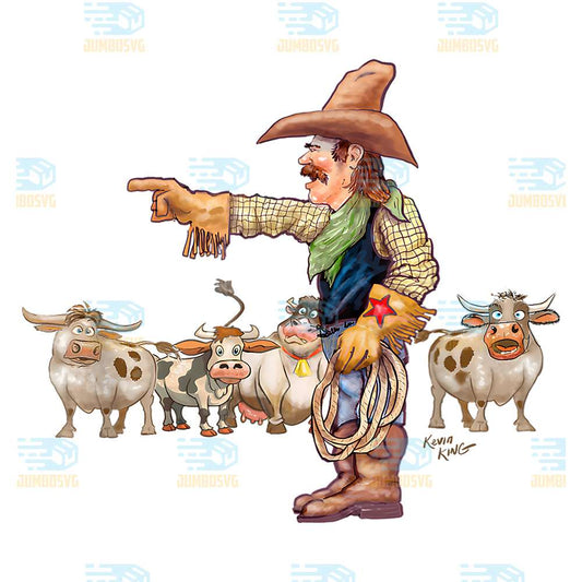 Cowboy-And-Cows-Png