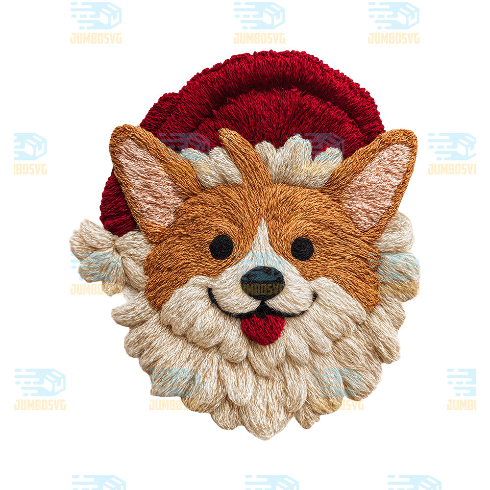 Crochet-Corgi-Christmas-Png