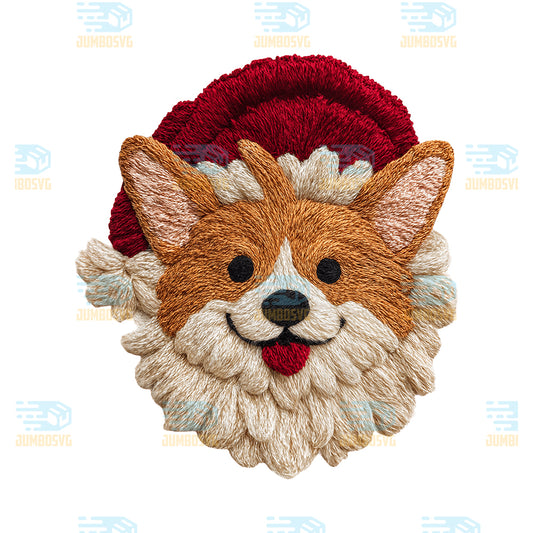 Crochet-Corgi-Christmas-Png