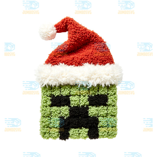 Crochet-Creeper-Minecraft-Christmas-Png