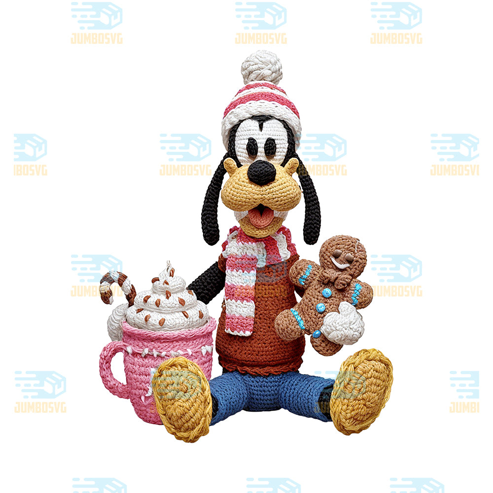 Crochet-Goofy-Christmas-Png-Cute-Yarn-Goofy-Hot-Cocoa-Png-Crochet-Goofy-Gingerbread-Png-Holiday-Cocoa-Christmas-Png