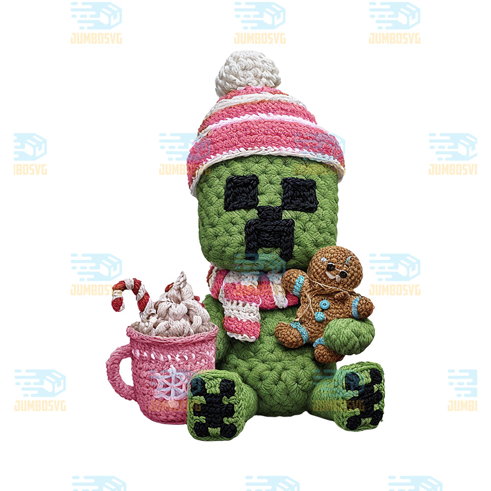 Crochet-Minecraft-Christmas-Png