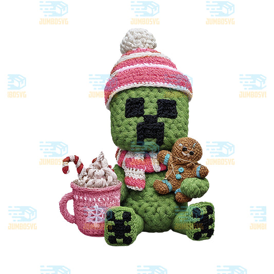 Crochet-Minecraft-Christmas-Png