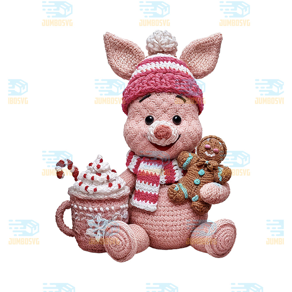Crochet-Piglets-Christmas-Png