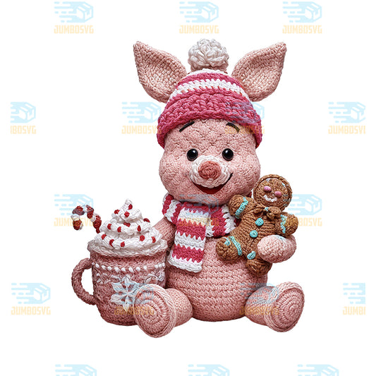 Crochet-Piglets-Christmas-Png