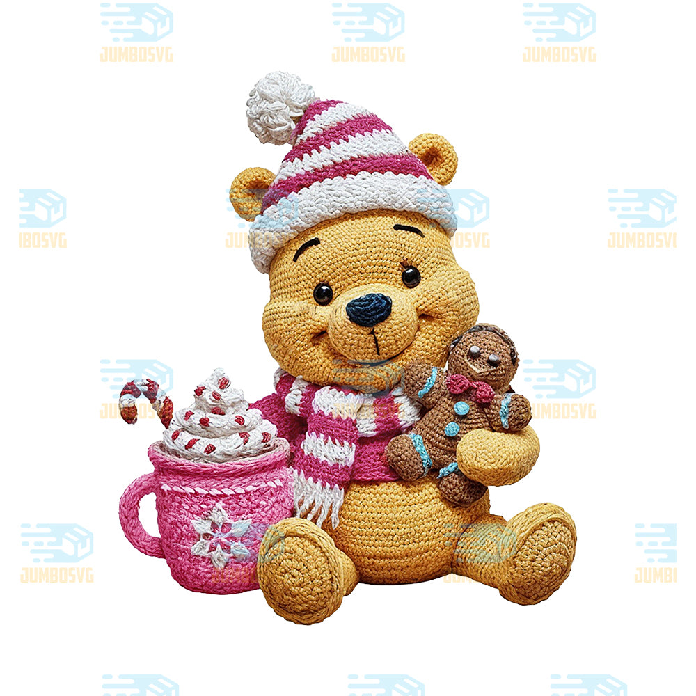 Crochet-Winnie-The-Pooh-Christmas-Png