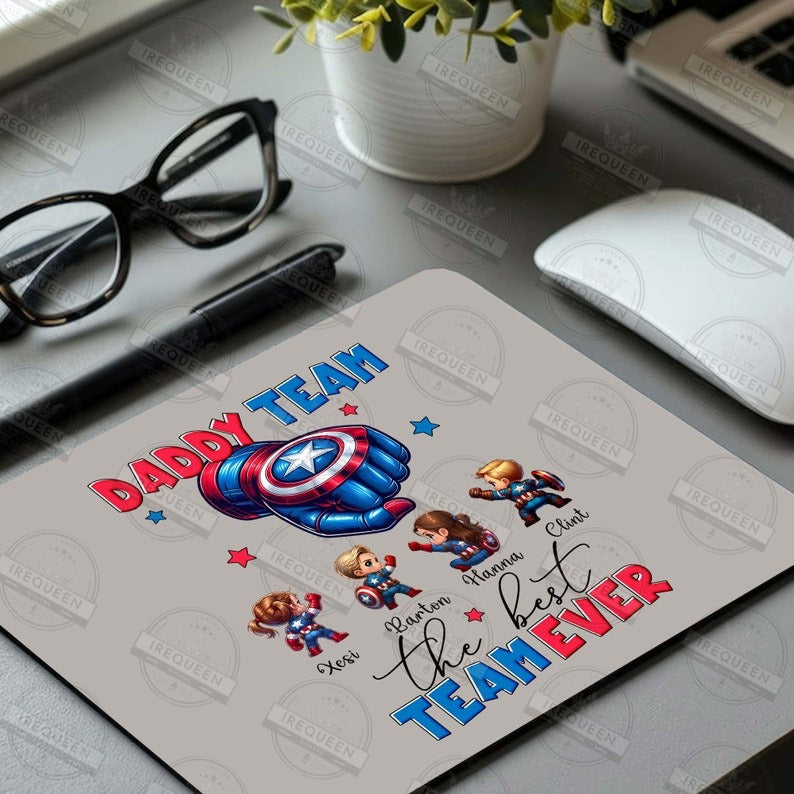 Cusotm Superhero Daddy Team PNG, The Best Team Ever Png, Dad And Baby Fist Bump Set Png, Super Fathers Day, Daddy Holding Hand, Digital File