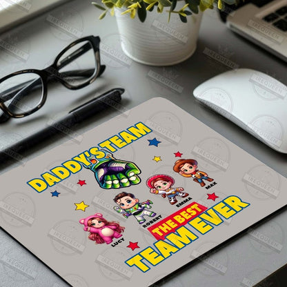 Custom Cartoon Toys Daddy Team Png, The Best Team Ever Png, Cartoon Dad Png, Dad And Baby Fist Bump Png, Fathers Day Png, Digital File