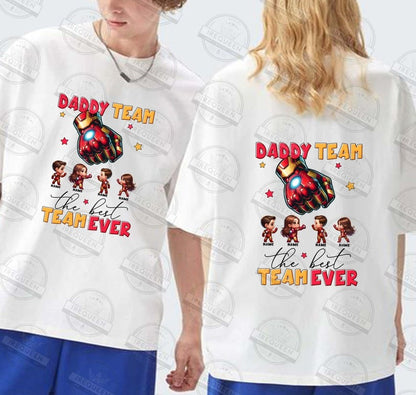 Custom Daddy Team Png, The Best Team Ever Png, Superhero Png, Dad And Baby Fist Bump Set Png, Super Fathers Day Png, Digital File