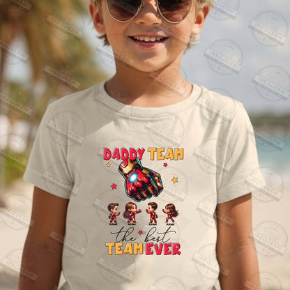 Custom Daddy Team Png, The Best Team Ever Png, Superhero Png, Dad And Baby Fist Bump Set Png, Super Fathers Day Png, Digital File