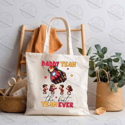 Custom Daddy Team Png, The Best Team Ever Png, Superhero Png, Dad And Baby Fist Bump Set Png, Super Fathers Day Png, Digital File