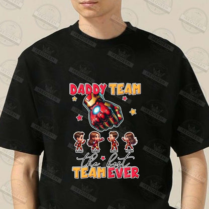 Custom Daddy Team Png, The Best Team Ever Png, Superhero Png, Dad And Baby Fist Bump Set Png, Super Fathers Day Png, Digital File