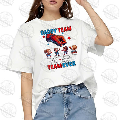 Custom Daddy Team Superhero Png, The Best Team Ever Png, Dad And Baby Fist Bump Set Png, Super Fathers Day, Daddy Holding Hand, Digital File