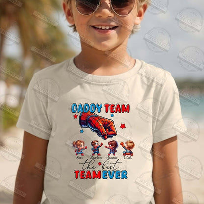 Custom Daddy Team Superhero Png, The Best Team Ever Png, Dad And Baby Fist Bump Set Png, Super Fathers Day, Daddy Holding Hand, Digital File