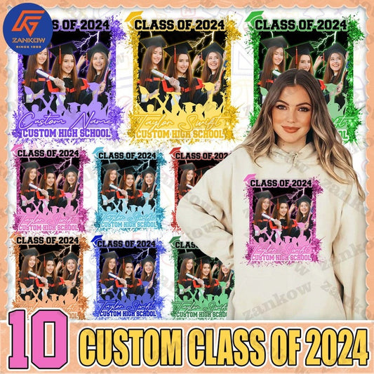 Custom Graduate Image 2024 Png Bundle, Custom Canva Png, Graduation Png Bundle, Proud Senior Png, Canva Template Png, Class of 2024 Png