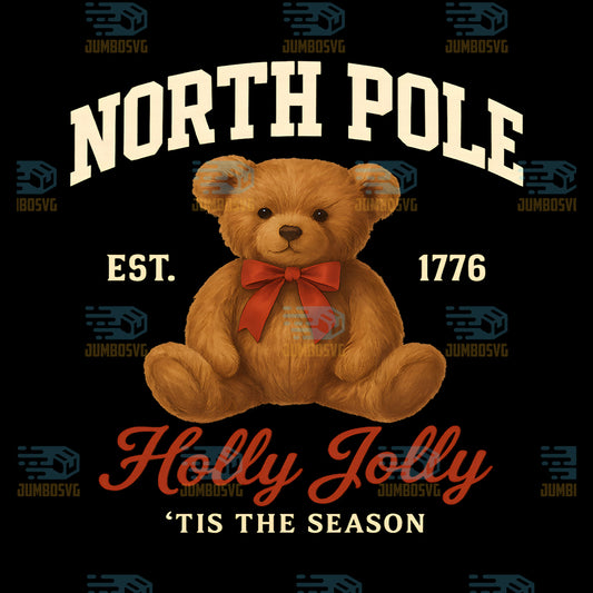 Cute-North-Pole-Teddy-Bear-Png