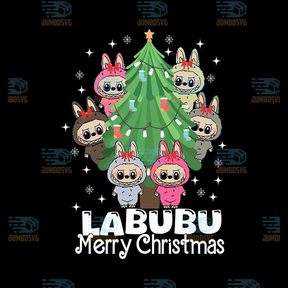 Cute Xmas Labubu Christmas Tree Png – JUMBOSVG