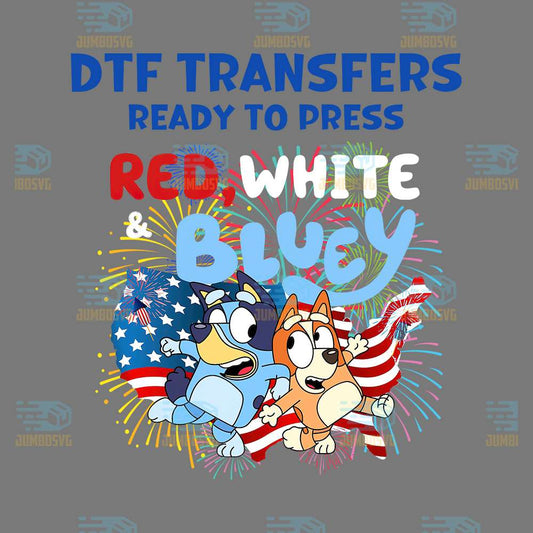 DTF-Transfers-Ready-To-Press-Red-White-Bluey-Bingo-4th-Of-July-Png