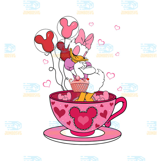Daisy-Duck-Cup-Valentine-Png