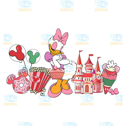 Daisy-Duck-Valentine-Coffee-Png